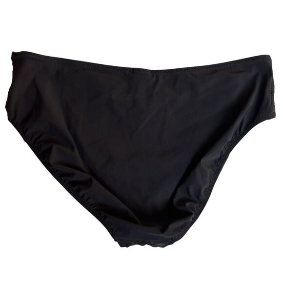 Profile By Gottex Black High Waist Full Coverage Bikini Bottoms Size 16 NEW $44 - Picture 2 of 6